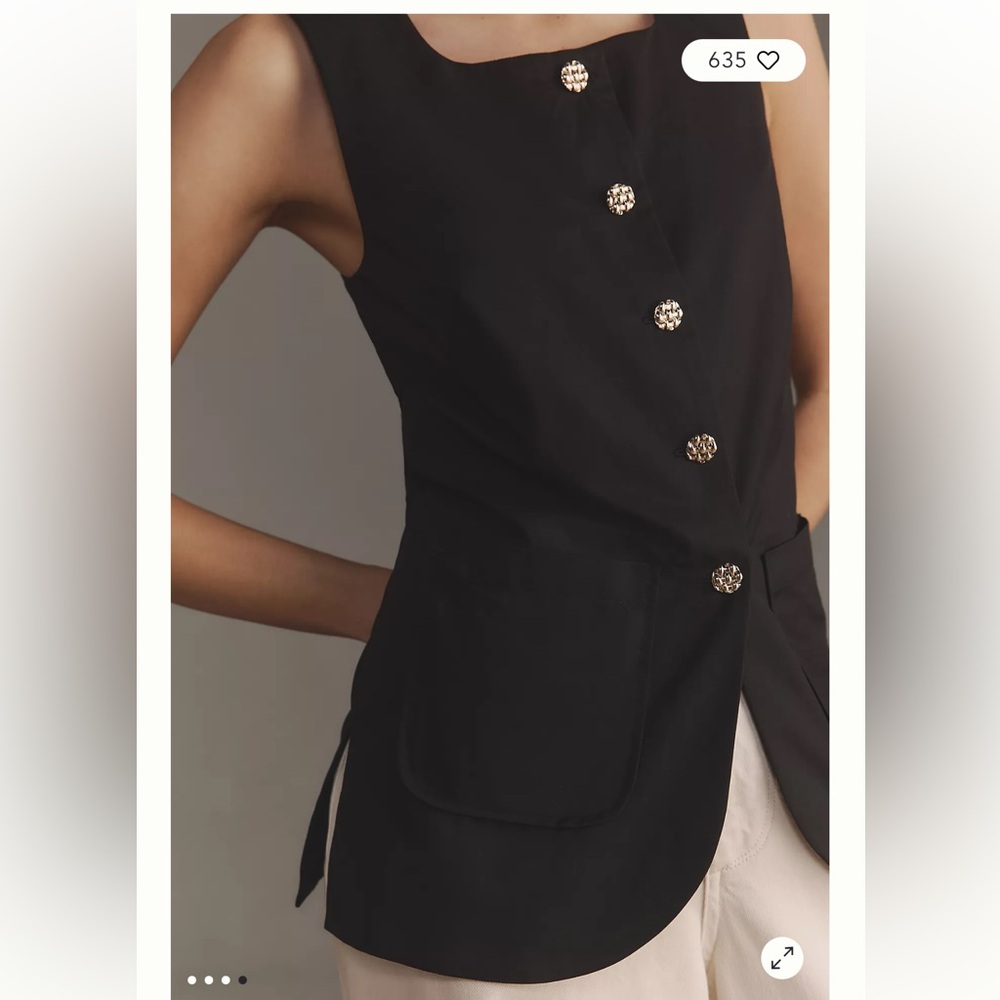 NWT Anthropologie Maeve Button-Front Vest - Picture 2 of 11